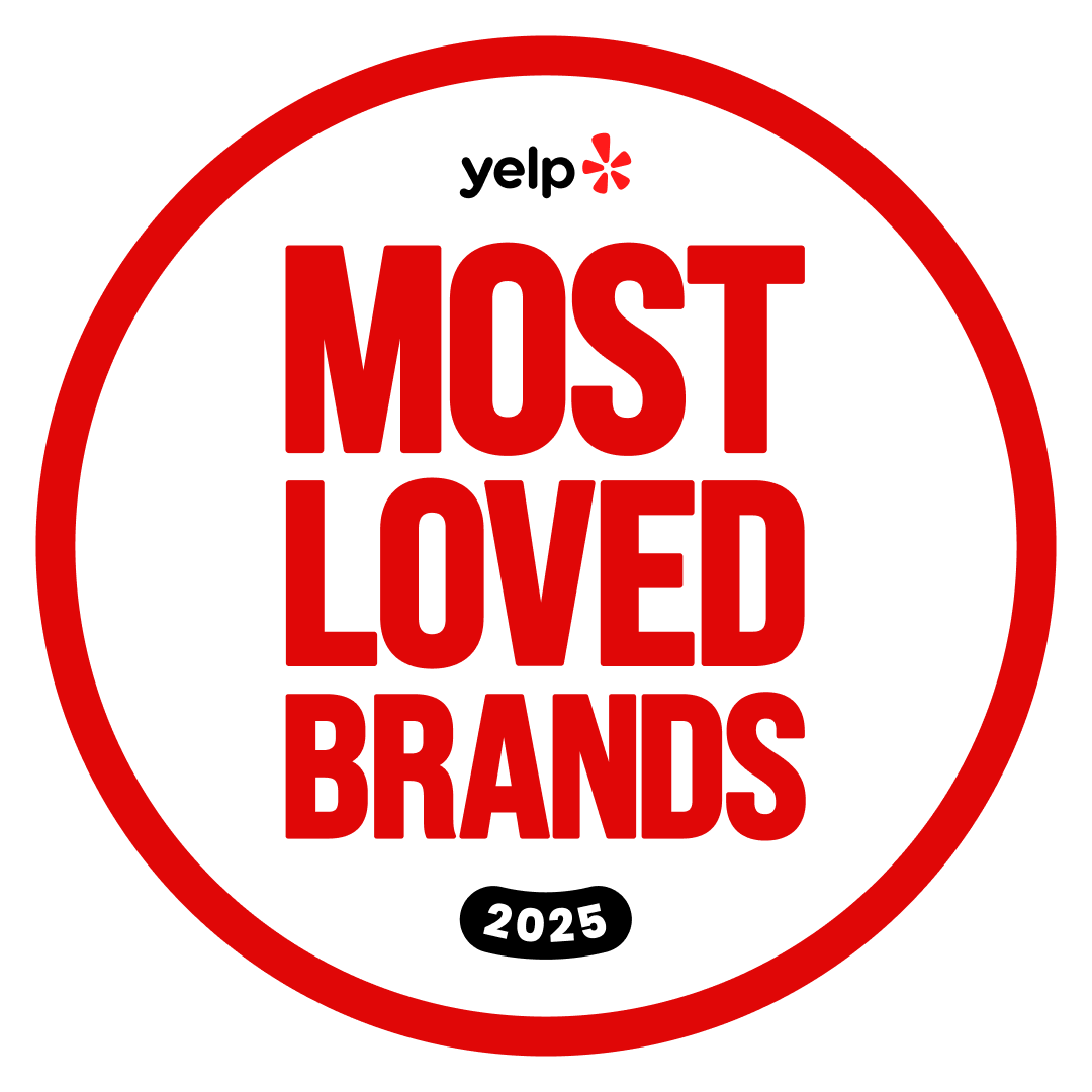 Yelp Most Loved Brands 2025 Window Clings